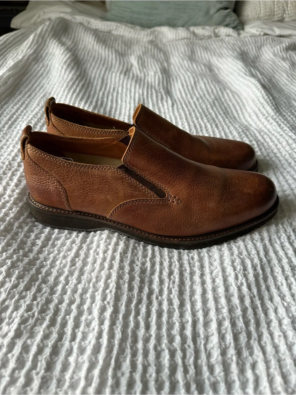 Tommy Bahama Eaton Men’s Brown Leather Slip-On Loafers Shoes Size 9.5M Comfort